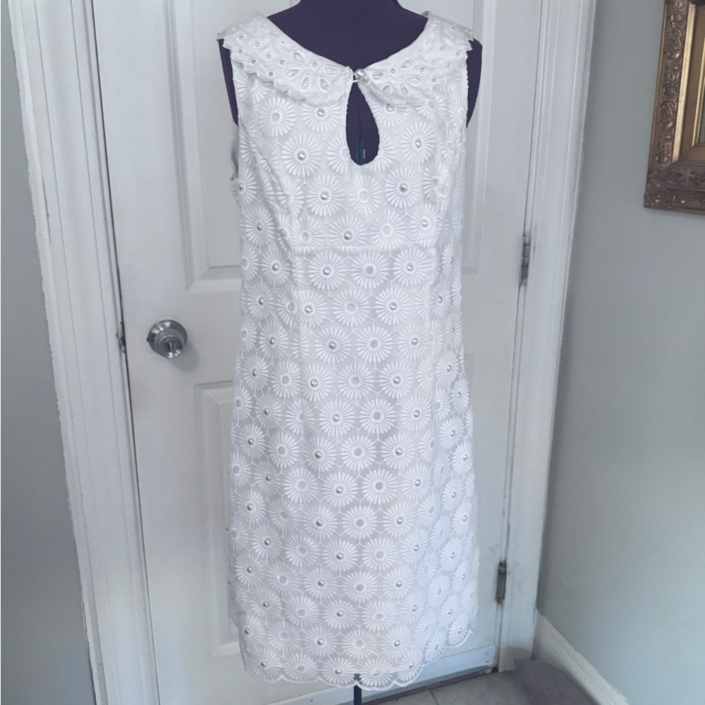 Lilly Pulitzer White Floral Midi Dress